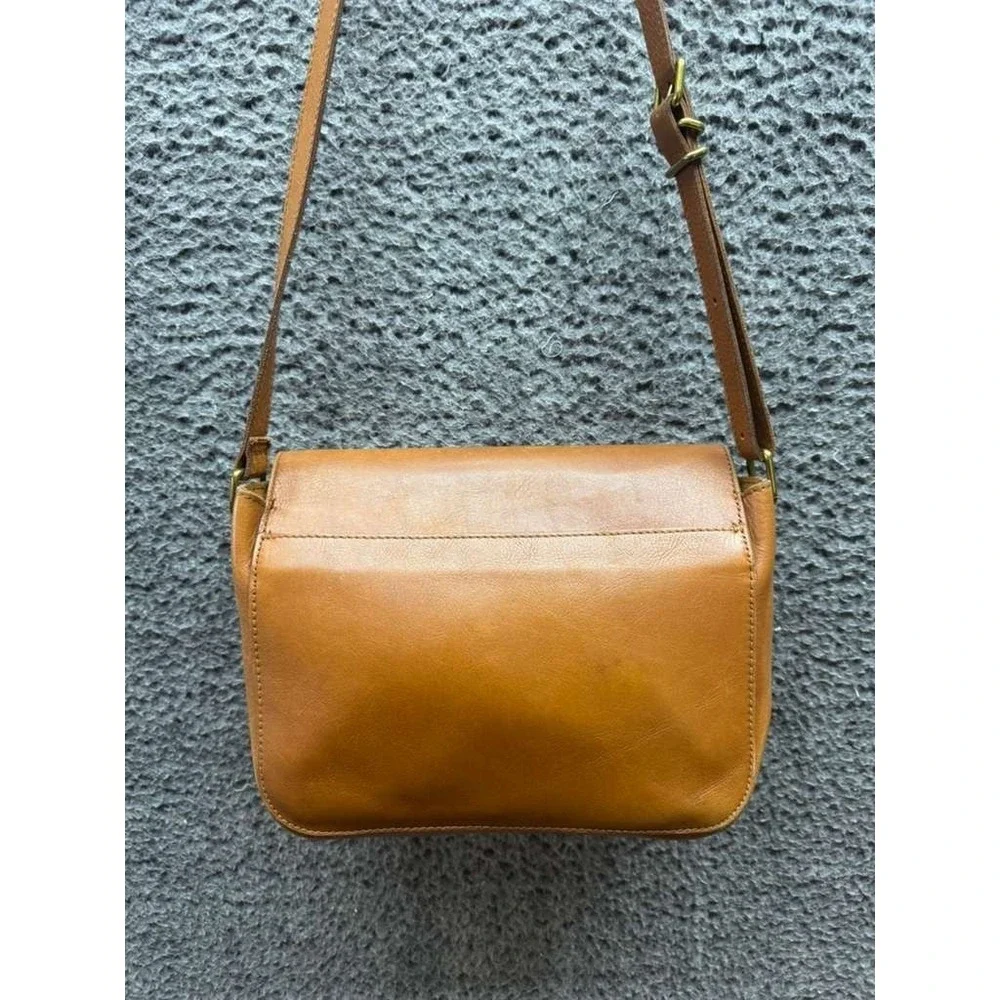 Madewell The Abroad Leather Convertible Crossbody Bag Camel Brown‎